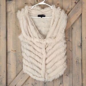 Dana Stein Rabbit Fur Vest Size Medium EXCELLENT